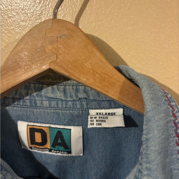 COPY - Dominion apparel embroidered school house bus vintage Jean shirt XL - Picture 8 of 9